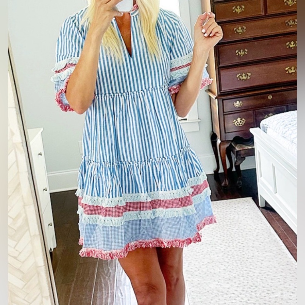 NWT TUCKERNUCK  Savannah Stripe Crawford Dress Size M - Picture 4 of 11